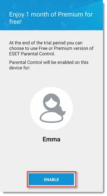 تنظیم  کنترل والدین eset روی گوشی کودک